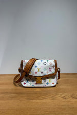 Louis Vuitton Sologne White Multicolor Monogram Shoulder Bag