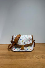 Louis Vuitton Sologne White Multicolor Monogram Shoulder Bag