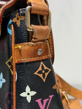 Louis Vuitton Sologne Black Multicolor Monogram Shoulder Bag