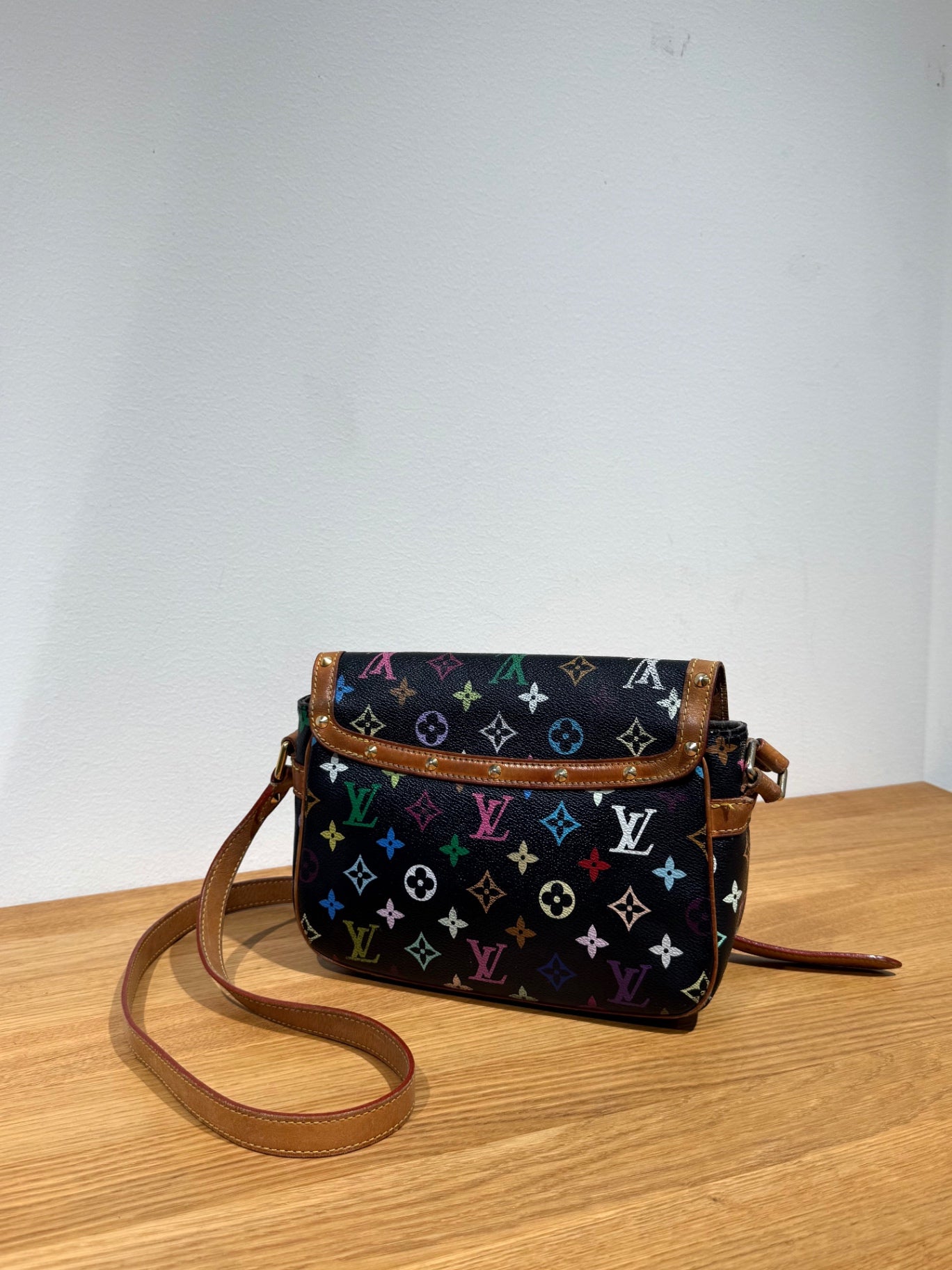 Louis Vuitton Sologne Black Multicolor Monogram Shoulder Bag