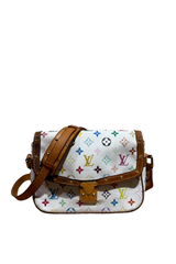 Louis Vuitton Sologne White Multicolor Monogram Shoulder Bag