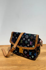 Louis Vuitton Sologne Black Multicolor Monogram Shoulder Bag