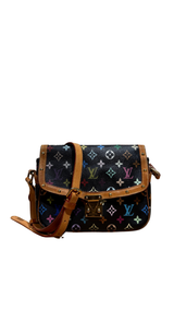 Louis Vuitton Sologne Black Multicolor Monogram Shoulder Bag