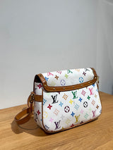 Louis Vuitton Sologne White Multicolor Monogram Shoulder Bag