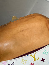 Louis Vuitton Sologne White Multicolor Monogram Shoulder Bag