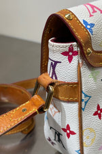 Louis Vuitton Sologne White Multicolor Monogram Shoulder Bag