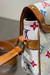 Louis Vuitton Sologne White Multicolor Monogram Shoulder Bag