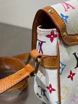Louis Vuitton Sologne White Multicolor Monogram Shoulder Bag