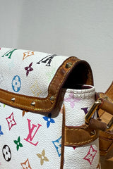 Louis Vuitton Sologne White Multicolor Monogram Shoulder Bag