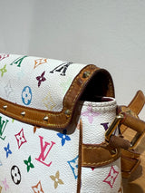 Louis Vuitton Sologne White Multicolor Monogram Shoulder Bag