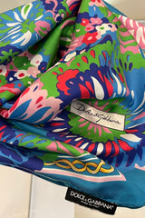 DOLCE & GABBANA värikäs silkkihuivi