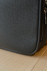 Louis Vuitton All Pilot Case Black Textured Leather